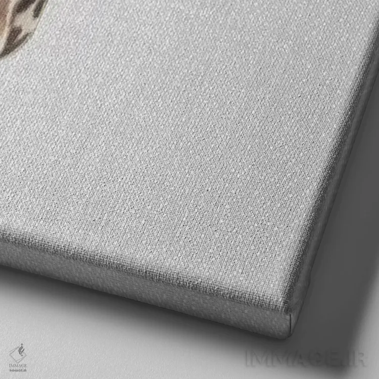 تابلو زرافه ۱ اثر گال دیزاین - نمای نزدیک بافت بوم