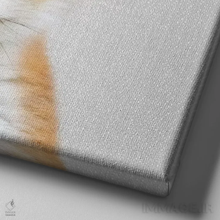 تابلو بچه روباه اثر گال دیزاین - نمای نزدیک بافت بوم