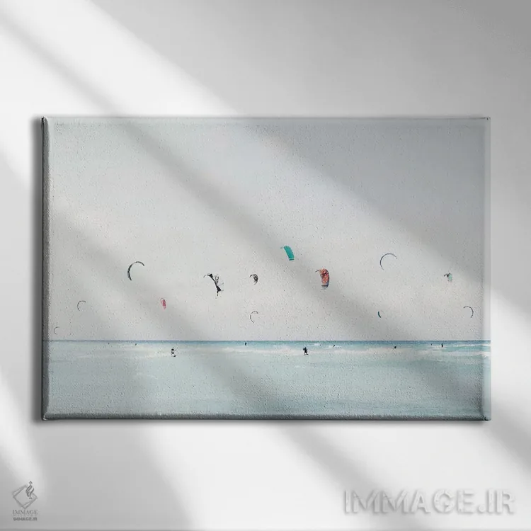 تابلو کایتسواری (موجسواری با بادبادک) اثر گال دیزاین - نمای روبهرو روی دیوار