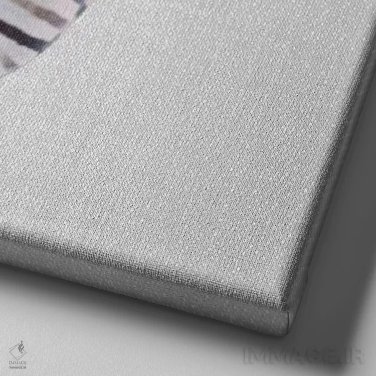 تابلو دم گورخر اثر گال دیزاین - نمای نزدیک بافت بوم