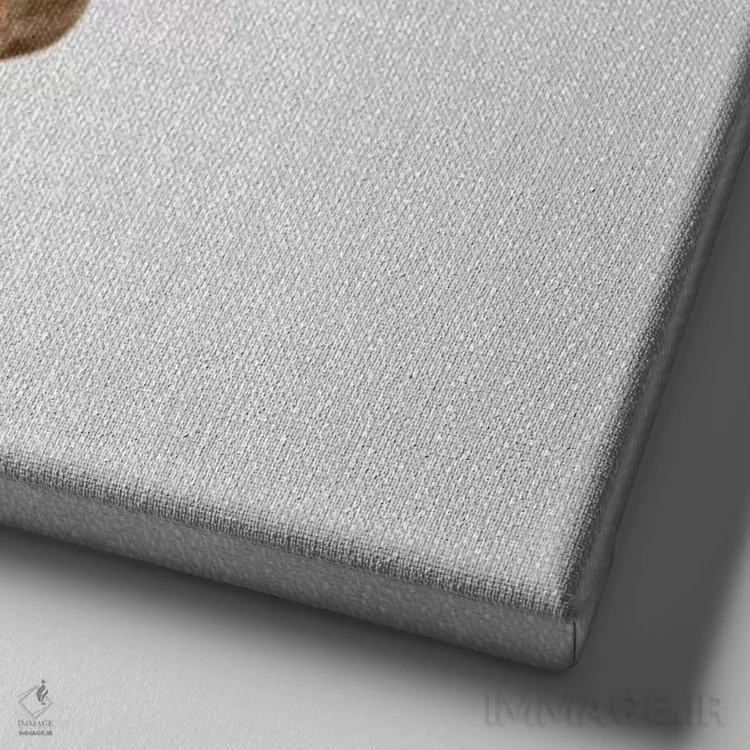 تابلو بچه زرافه اثر گال دیزاین - نمای نزدیک بافت بوم