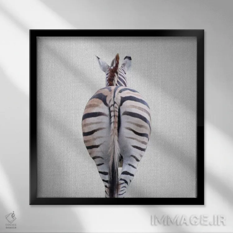 تابلو دم گورخر اثر گال دیزاین - نمای قابدار مشکی