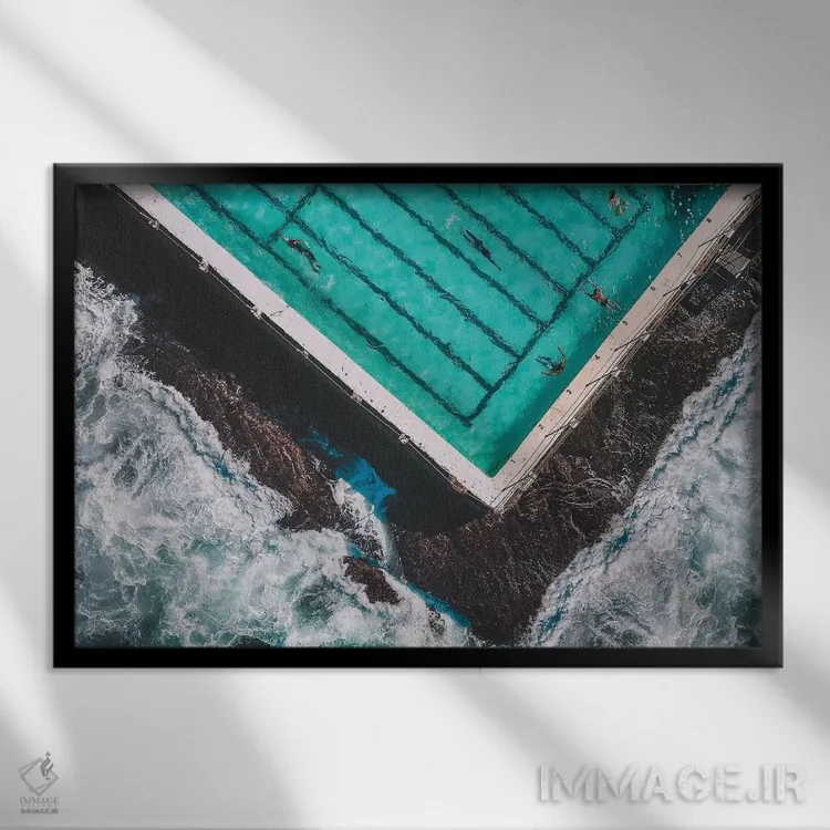 تابلو استخر اثر گال دیزاین - نمای قابدار مشکی