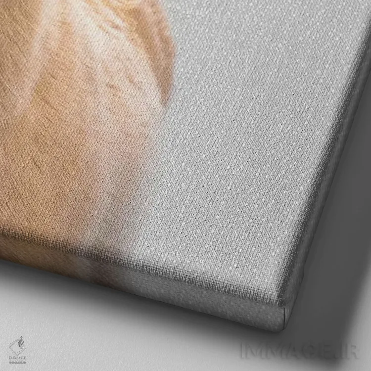 تابلو کره اسب اثر گال دیزاین - نمای نزدیک بافت بوم