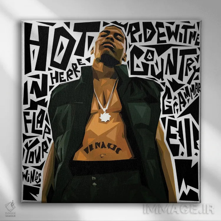 تابلو بهترینهای نلی اثر گراف آتیک (استودیو/برند طراحی) - نمای روبهرو روی دیوار