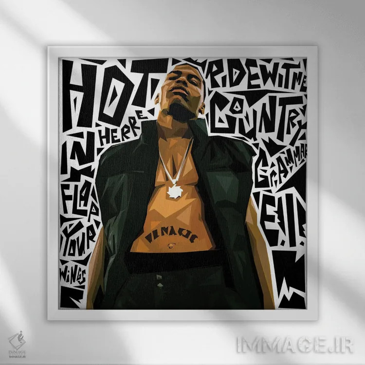 تابلو بهترینهای نلی اثر گراف آتیک (استودیو/برند طراحی) - نمای قابدار سفید