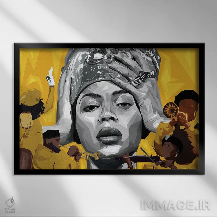 تابلو بازگشت به خانه اثر گراف آتیک (استودیو/برند طراحی) - نمای قابدار مشکی