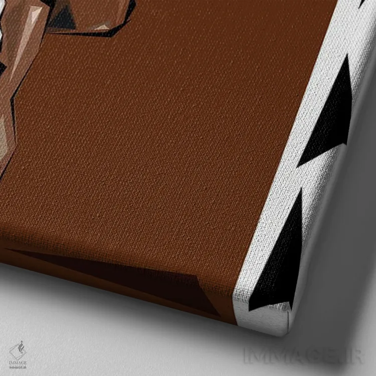 تابلو آقای اخلاق اثر گراف آتیک (استودیو/برند طراحی) - نمای نزدیک بافت بوم