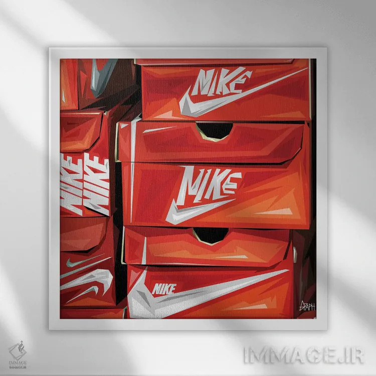 تابلو گردآورندهٔ جعبههای تیکخورده (کلکسیونر چکباکس) اثر گراف آتیک (استودیو/برند طراحی) - نمای قابدار سفید