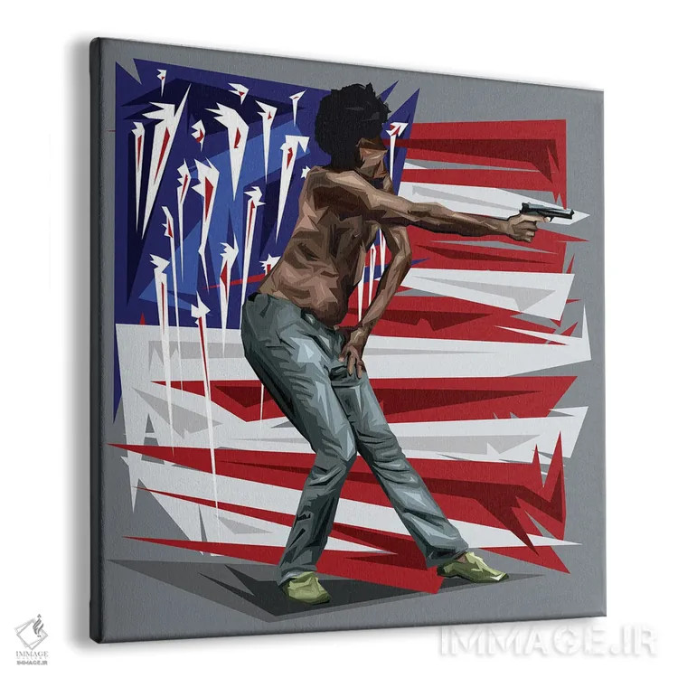 تابلو این است آمریکا اثر گراف آتیک (استودیو/برند طراحی) - نمای پرسپکتیو محصول