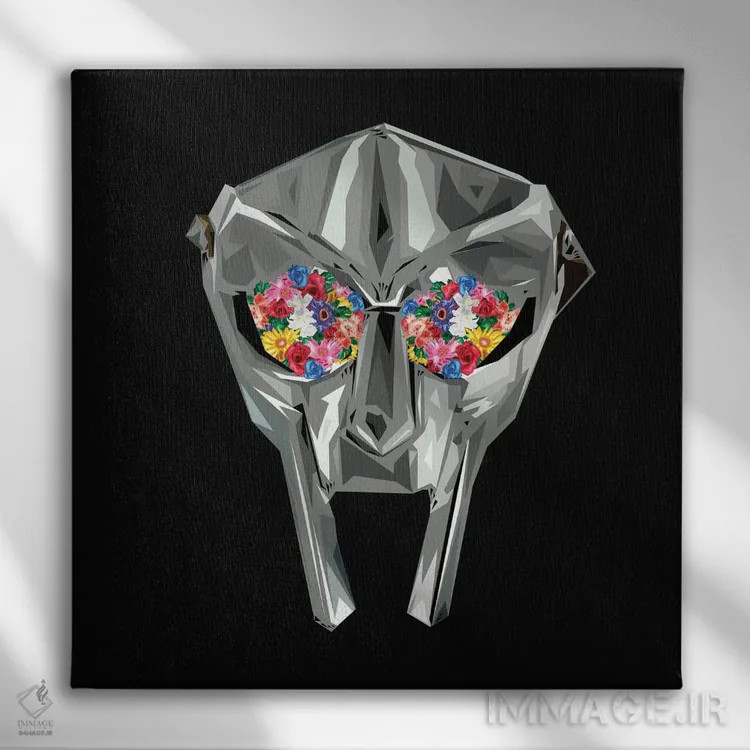 تابلو خداحافظ دوم (اشاره به هنرمند MF Doom) اثر گراف آتیک (استودیو/برند طراحی) - نمای روبهرو روی دیوار