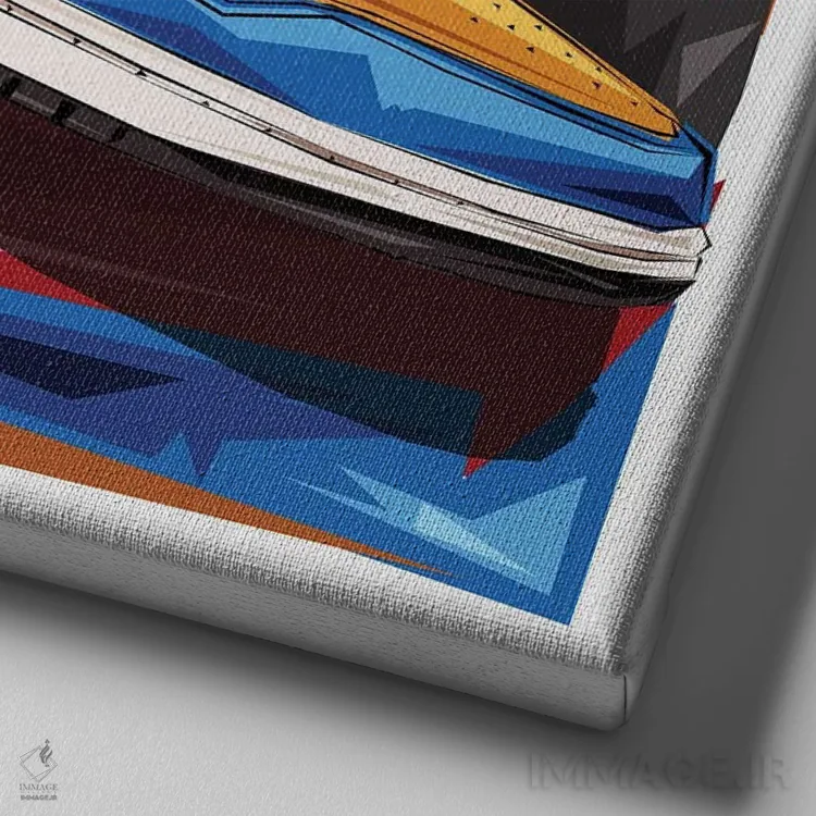 تابلو عشق کفش اسپرت اثر گراف آتیک (استودیو/برند طراحی) - نمای نزدیک بافت بوم