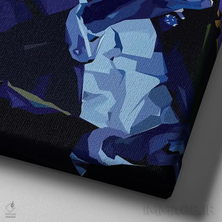 تابلو متأسف نیستم اثر گراف آتیک (استودیو/برند طراحی) - نمای نزدیک بافت بوم