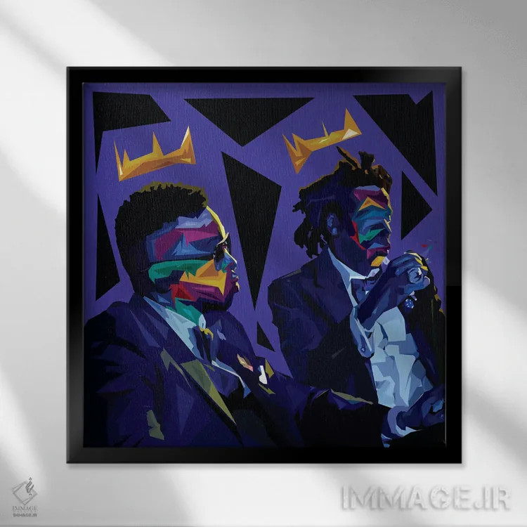 تابلو متأسف نیستم اثر گراف آتیک (استودیو/برند طراحی) - نمای قابدار مشکی