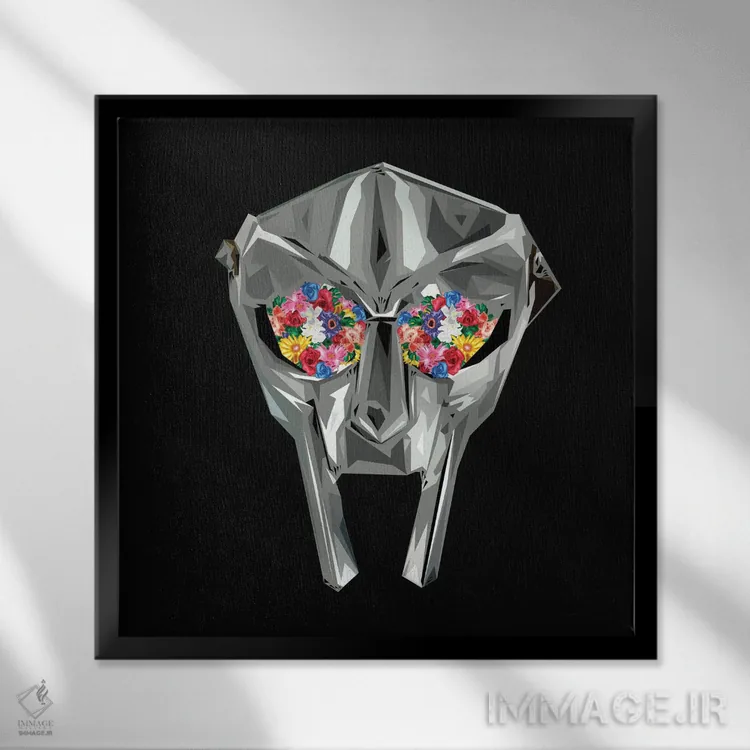 تابلو خداحافظ دوم (اشاره به هنرمند MF Doom) اثر گراف آتیک (استودیو/برند طراحی) - نمای قابدار مشکی
