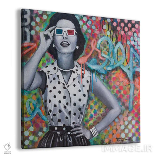 تابلو برداشت تحریفشده اثر تارا گامل - نمای پرسپکتیو محصول