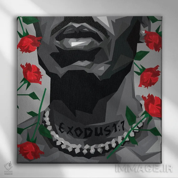 تابلو ایکس اثر گراف آتیک (استودیو/برند طراحی) - نمای روبهرو روی دیوار