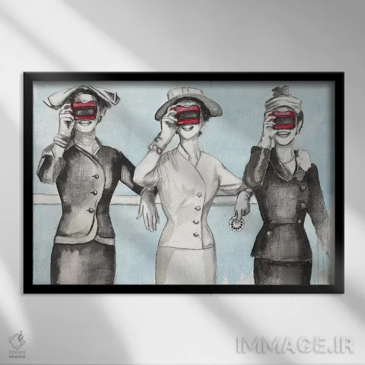 تابلو خودت ببین اثر تارا گامل - نمای قابدار مشکی