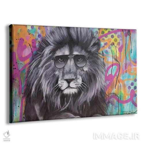 تابلو نمیتوانی نگاه شیرت را پنهان کنی (بازی با کلمات Lion و Lying Eyes) اثر تارا گامل - نمای پرسپکتیو محصول