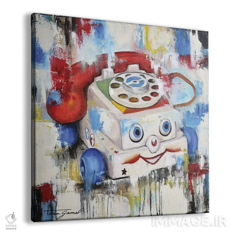 تابلو یادآوری تلفن چشم (بازی با iPhone و Eye Phone) اثر تارا گامل - نمای پرسپکتیو محصول