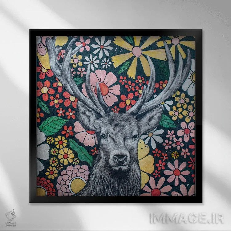 تابلو صلح اثر تارا گامل - نمای قابدار مشکی