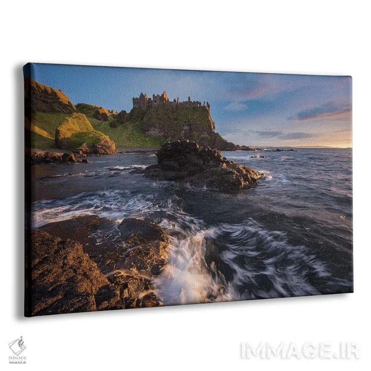 تابلو غروب زیر قلعه دانلوس اول، شهرستان انترم، ایرلند شمالی اثر گارث مککورمک - نمای پرسپکتیو محصول