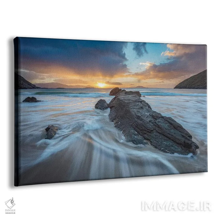 تابلو طلوع زمستانی اول، خلیج کیم، جزیره آکیل، شهرستان مایو، ایرلند اثر گارث مککورمک - نمای پرسپکتیو محصول