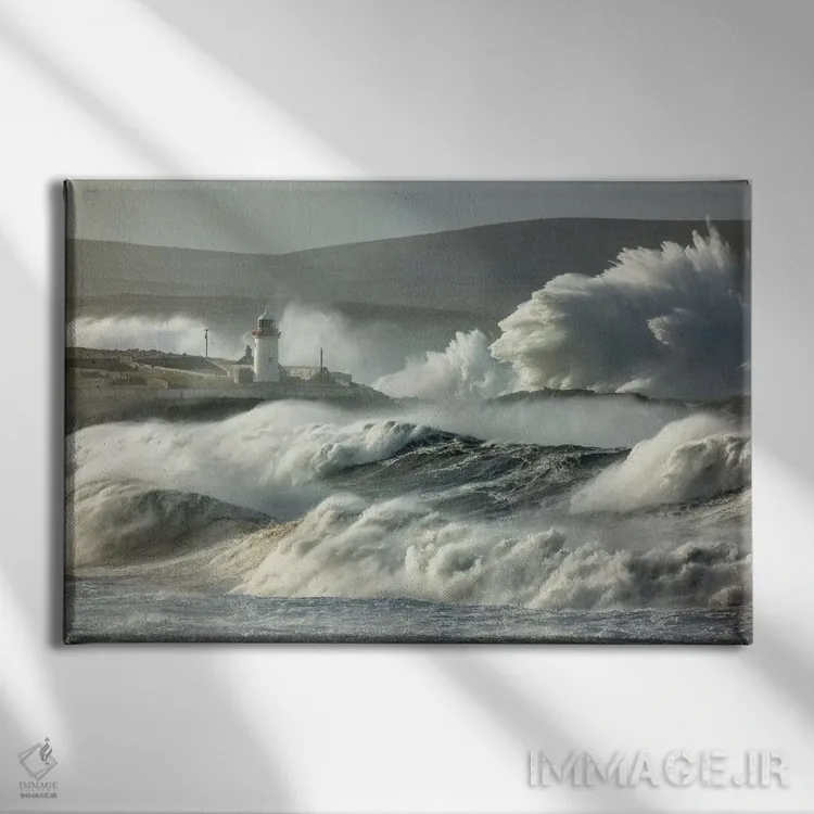 تابلو امواج کوبنده دوم، خلیج برودهاون، شهرستان مایو، استان کوناکت، جمهوری ایرلند اثر گارث مککورمک - نمای روبهرو روی دیوار