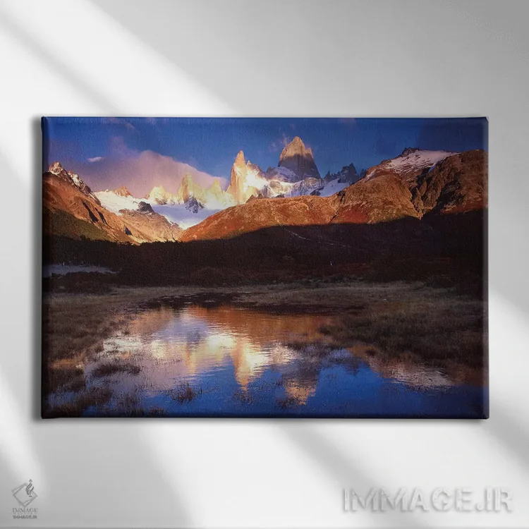 تابلو کوه مونته فیتزروی دوم اثر گارث مککورمک - نمای روبهرو روی دیوار