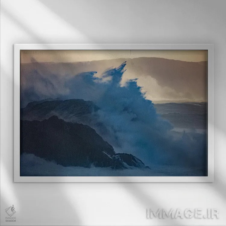 تابلو امواج کوبنده دوم، شهرستان مایو، استان کوناکت، جمهوری ایرلند اثر گارث مککورمک - نمای قابدار سفید