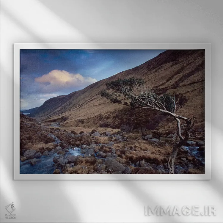 تابلو گلنوِی (پارک ملی ایرلند) اثر گارث مککورمک - نمای قابدار سفید