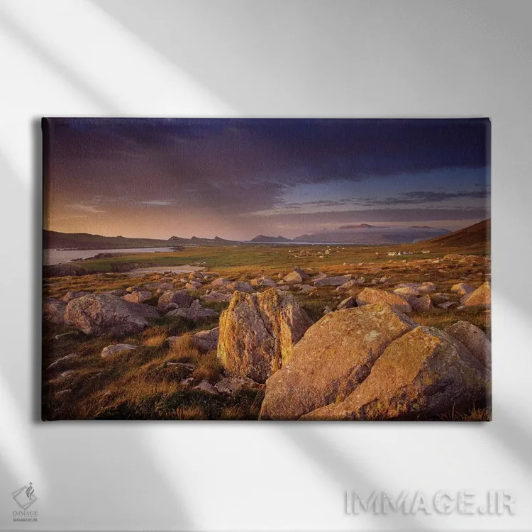 تابلو عصر تابستانی شبهجزیره باورگل، ایرلند اثر گارث مککورمک - نمای روبهرو روی دیوار