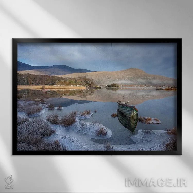 تابلو دریاچههای کیلارنی، صبح زمستانی دوم اثر گارث مککورمک - نمای قابدار مشکی