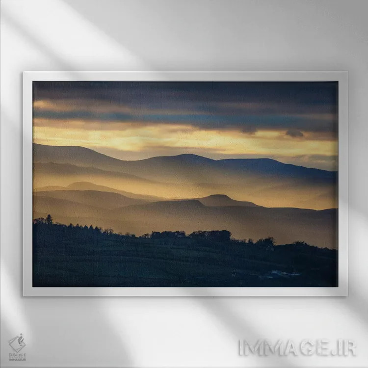 تابلو منظره کری، ایرلند اول اثر گارث مککورمک - نمای قابدار سفید