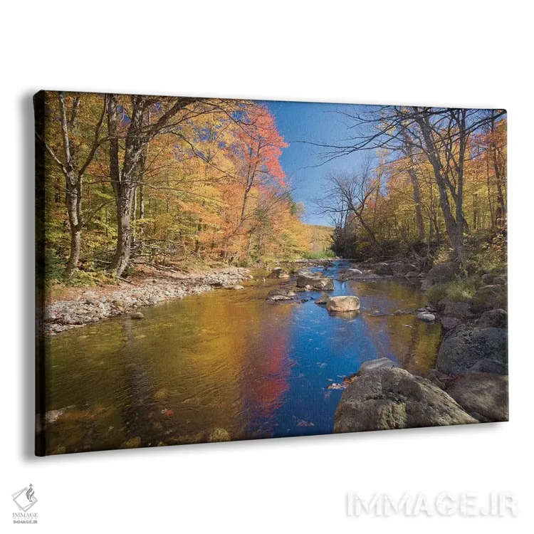 تابلو منظره پاییزی، رودخانه الیس، کوههای سفید، نیوهمشایر، آمریکا اثر گارث مککورمک - نمای پرسپکتیو محصول