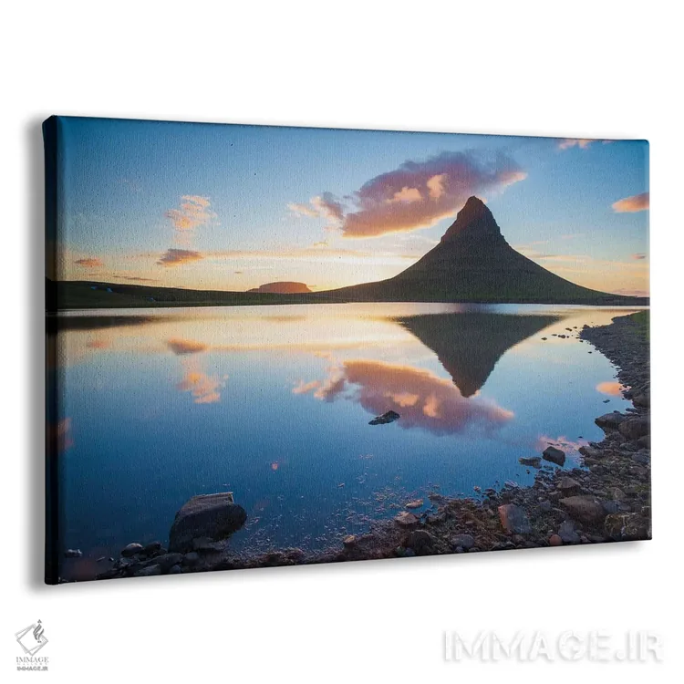 تابلو انعکاس غروب، کیرکیوفل، گروندارفیوردور، شبهجزیره اسنافلسنس، وستورلند، ایسلند اثر گارث مککورمک - نمای پرسپکتیو محصول