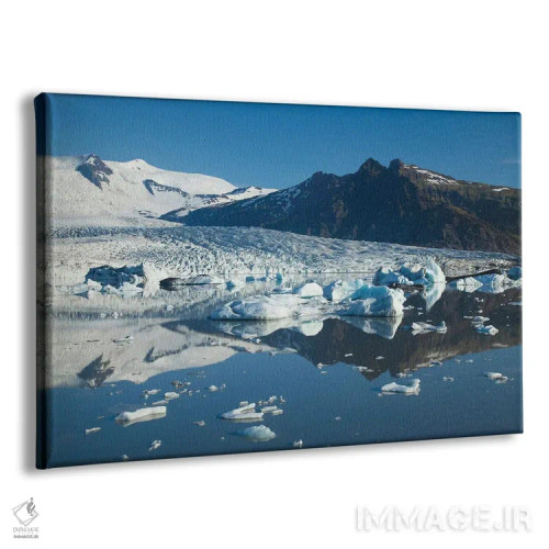 تابلو بازتاب یخچال فجیالسجوکول اول، دریاچه یخچالی فجیالسارلون، پارک ملی واتنایوکول، سودورلند، ایسلند اثر گارث مککورمک - نمای پرسپکتیو محصول