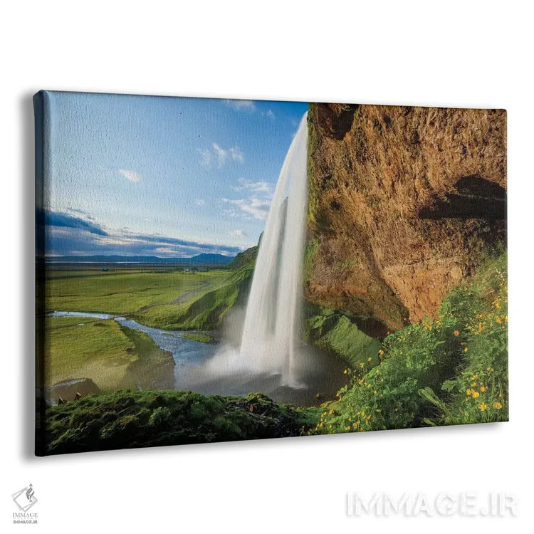 تابلو آبشار سلیالاندسفوس دوم، سودورلند، ایسلند اثر گارث مککورمک - نمای پرسپکتیو محصول