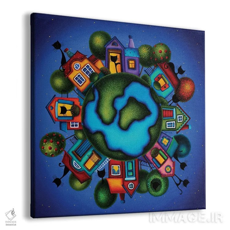 تابلو به مکان شادی ما خوش آمدید! اثر گابریلا الگعفری - نمای پرسپکتیو محصول