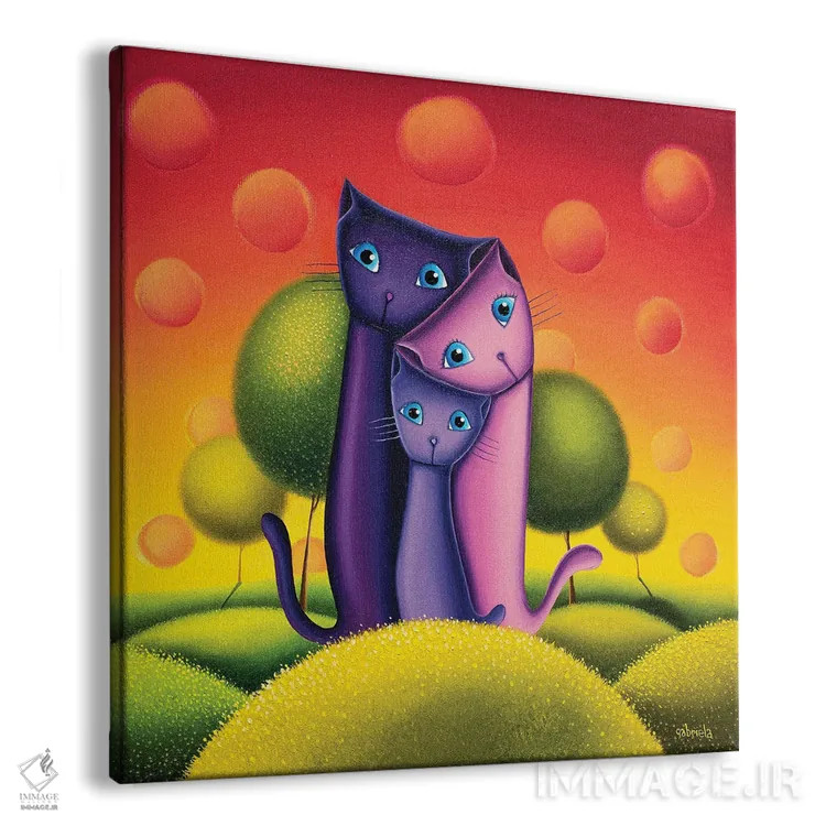 تابلو سه در یک اثر گابریلا الگعفری - نمای پرسپکتیو محصول