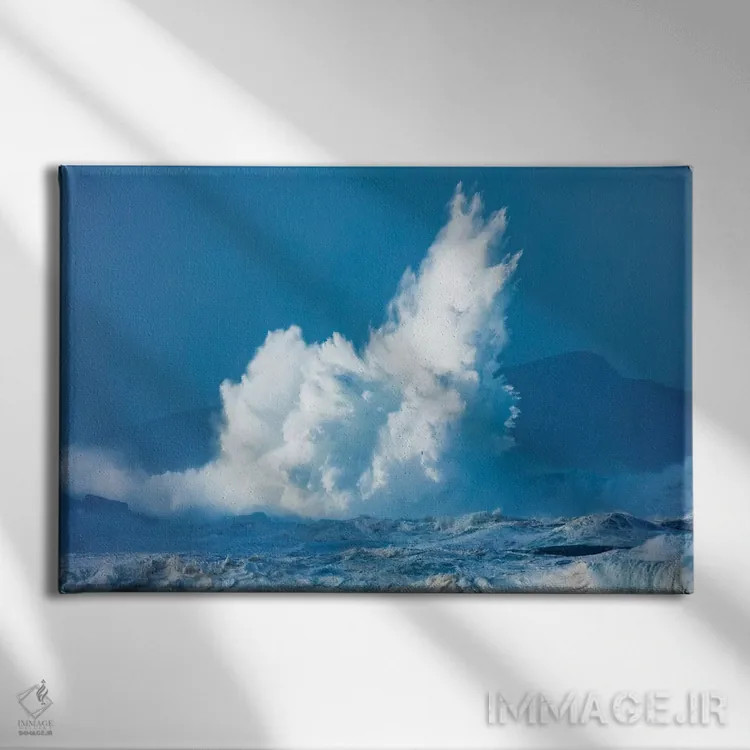 تابلو موجهای شکسته، کلاغر هد، شبهجزیره باورگل، شهرستان کری، استان مانستر، جمهوری ایرلند اثر گارث مککورمک - نمای روبهرو روی دیوار