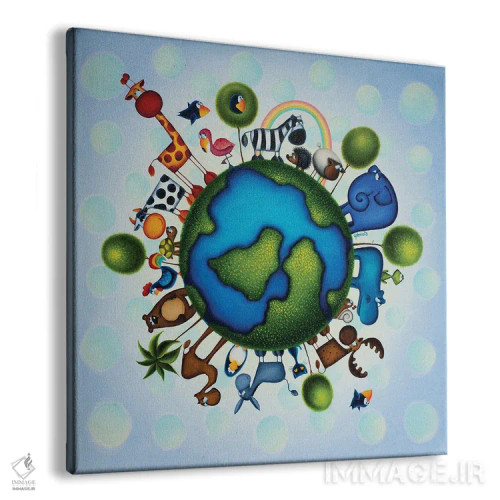 تابلو زمین خوشحال اثر گابریلا الگعفری - نمای پرسپکتیو محصول