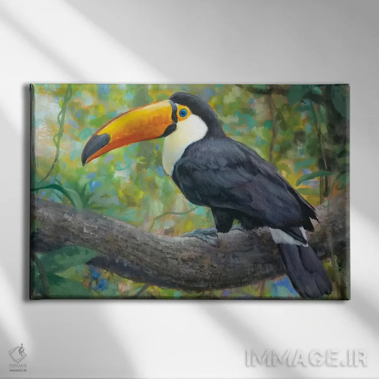 تابلو توقان ۲(پرنده استوایی) اثر گابریل هرمیدا - نمای روبهرو روی دیوار