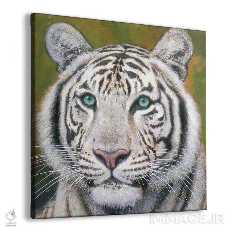 تابلو ببر سفید اثر گابریل هرمیدا - نمای پرسپکتیو محصول