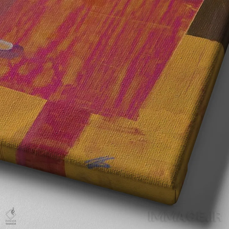 تابلو چه جالب! اثر گابریلا باکینگهام - نمای نزدیک بافت بوم