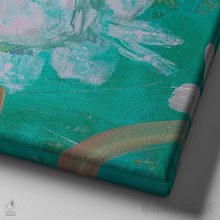 تابلو میز سبز اثر گابریلا باکینگهام - نمای نزدیک بافت بوم