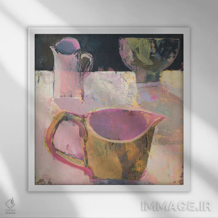 تابلو ساعت طلایی(لحظه طلایی) اثر گابریلا باکینگهام - نمای قابدار سفید