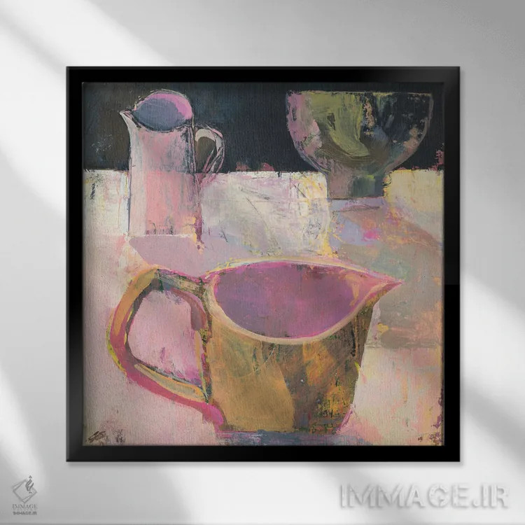 تابلو ساعت طلایی(لحظه طلایی) اثر گابریلا باکینگهام - نمای قابدار مشکی