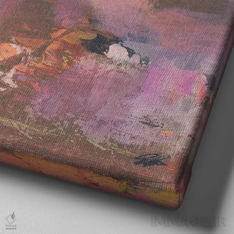 تابلو تو را میبینم اثر گابریلا باکینگهام - نمای نزدیک بافت بوم