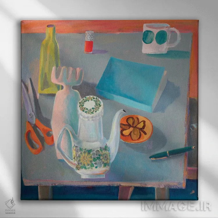 تابلو درخشش زردآلو اثر گابریلا باکینگهام - نمای روبهرو روی دیوار